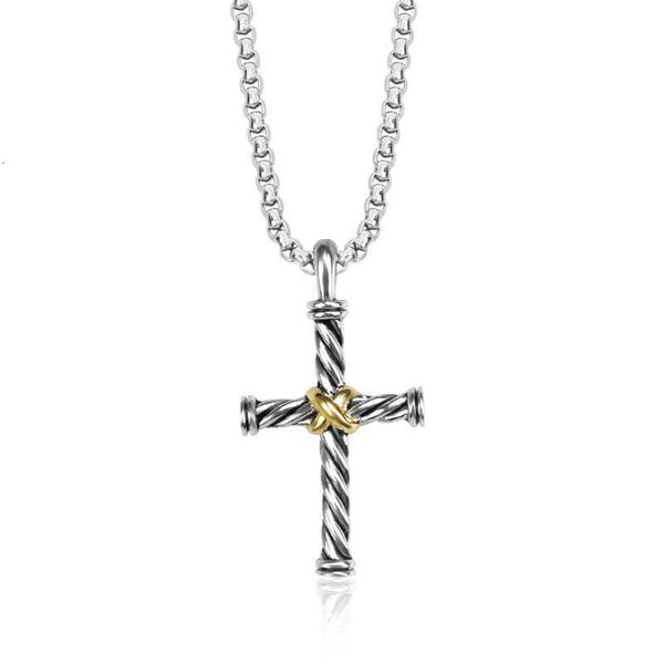 

DY Necklace Designer Classic Jewelry Fashion charm jewelry Cross necklace Popular Lexus X Button Line Pendant Stainless Steel Chain Christmas gift jewelry