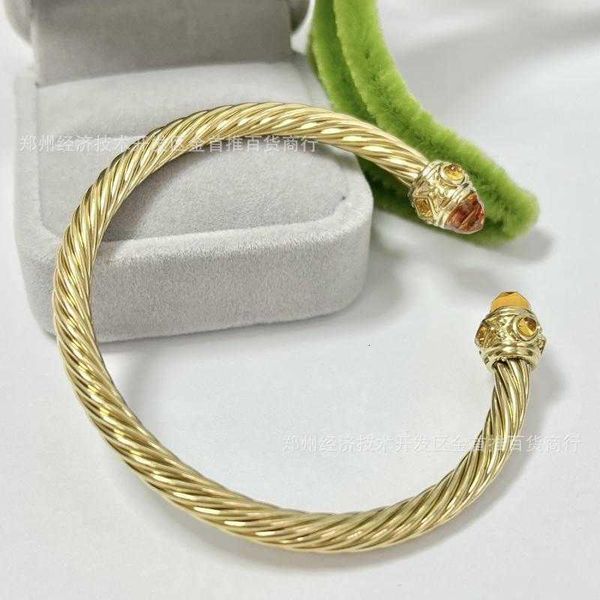 

Designer Classic Jewelry DY Bracelet Fashion Charm jewelry Women Dy Popular Twisted Thread Open Bracelet Micro Set Zircon Handpiece Christmas gift jewelry