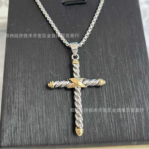 

DY Necklace Designer Classic Jewelry Charm jewelry necklace Dy Cross Necklaces Popular Twisted Wire Pendant Christmas gifts High quality Fashion luxury jewelry