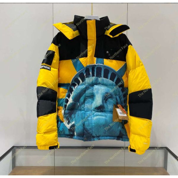 

North the Face Jacket x Statue of Liberty Puffer Jackets Men Designer Real Outdoor Windbreaker Supre x Me Fw19 Week 10 x the North Statue of Liberty Baltoro Jacketflw5, Yellow