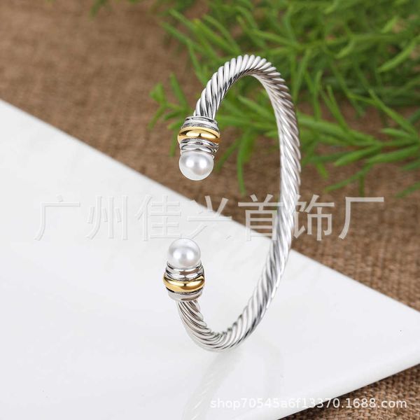 

DY Bracelet Designer Charm Jewelry Fashion Classic jewelry Dy Twisted Thread Pearl Bracelets Gold Inlaid Diamond Handicraft Christmas gift jewelry accessories