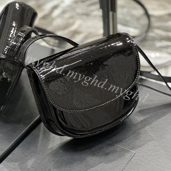 

Women Shoulder Bag Premium Quality Patent Leather Black Crossbody Bags Messenger 24937 With Dust Bag