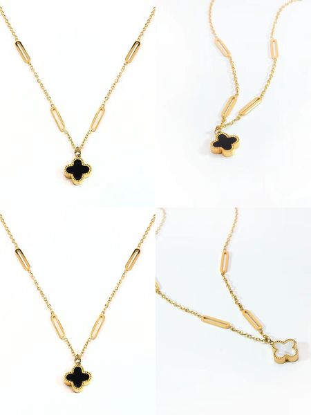 

Designer Necklaces vanly Clover necklace fashion chains for Woman chocker 18k Gold pendant jewelry Valentine's Day engagement ornaments suitable women
