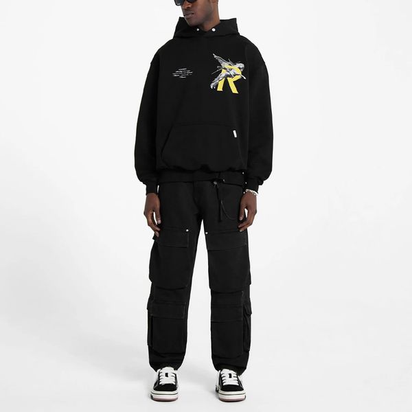 

Designer Couple Clothing Womens Hoodie Graphic Printing Sweater Hip Hop Autumn Winter Unisex Street Wear Hooded Sweatshirt Representd Man Black