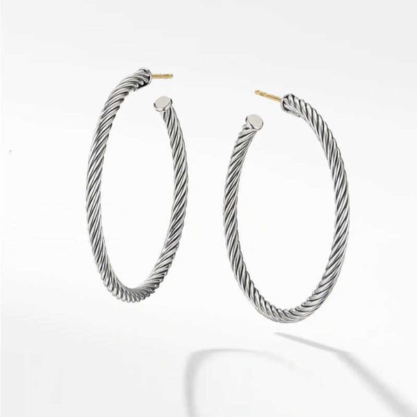 

DY EarringsDesigner Luxury Jewelry Top jewelry Dy medium cable ring earrings are popular with new threads fashionable and versatile dy Christmas gift accessories