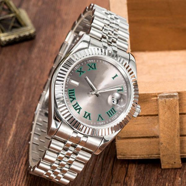 

Luxury Men's Watch Round Dial Roman Digit 40mm/36mm Women's Watch Sapphire Waterproof Automatic Mechanical Movement Watch Montre De Luxe Gift Watch, 19
