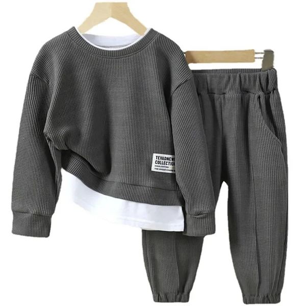 

Clothing Sets Kruleepo Baby Girls Kids Boys Walf Checks Jacket Coat Sweatshirt Pants 2 Piece Children Cotton Casual Clothes Suit 231026, Blue