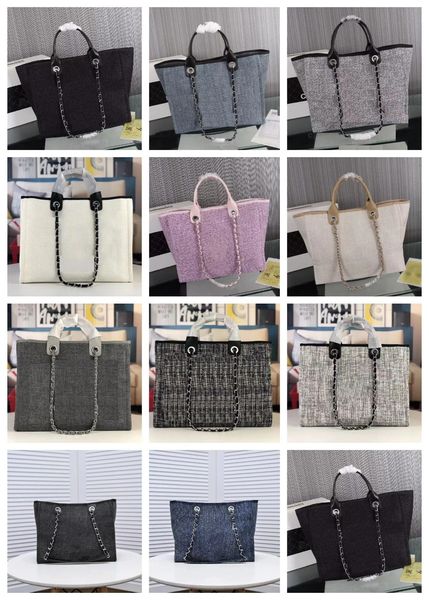 Shopping Bag Luxury Tote Bags Women's Denim Jeans Bag Handbag Fashion Designer with Lifting Chain