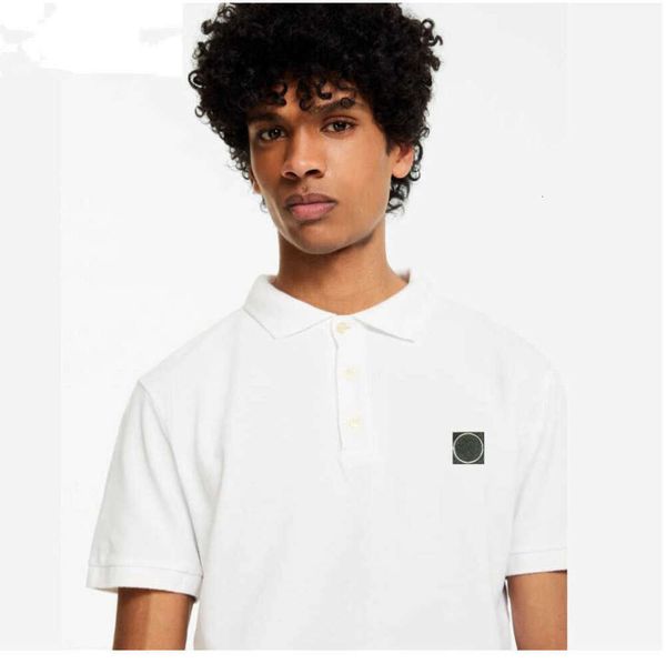 Men's polo shirts t-shirts tees men's embroidery short sleeve shirts designer polo shirts summer lapel button clothes cotton couple tops a48