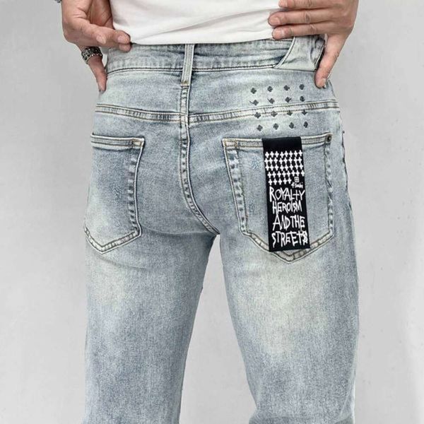 

2023 Designer Ksubi Denim Tears Pants Jeans for Mens Man Pants Rip Denim Biker Grey Paint Distress Stretch Motorcycle Bone Halloween Purple Jeans for Mens N4my