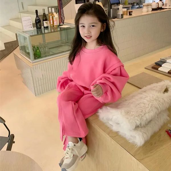 

Clothing Sets Childrens Girls Set Autumn Long Sleeve Sports Suit Round Neck Topflared Pants Two Piece Fashion Spring 231026, Two-piece set