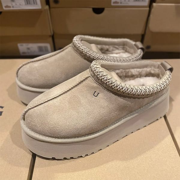

Tazz Slipper Dupe Womens Mustard Seed Platform Classic Tazz Slipper Chestnut Platform Booties Designer Luxury Winter Slide Best Quality No Box