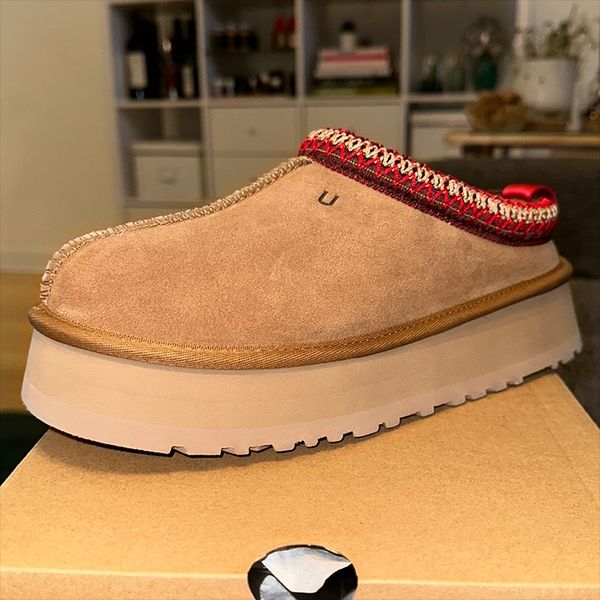 

Winter Popular Sheepskin Slipper Dupes Tasman Womens Tazz Slippers Chestnut Platform Classic Designer Mustard Seed Booties