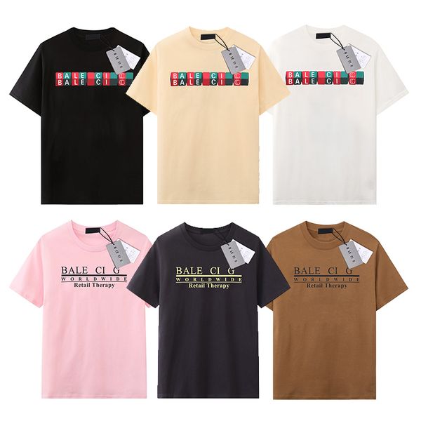 

Mens Designer T-Shirt Luxury Brand Ba T Shirts Mens Womens Short Sleeve Tees Summer Shirts Hip Hop Streetwear Tops Shorts Clothing Clothes Various Colors-6, 2-6
