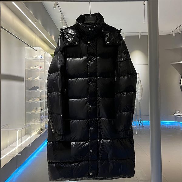 

Topstoney Women Fall/Winter New Padded Down Jacket Couples Over The Knee Long Hooded Warm Coat Puffer Jackets Parkas Outdoor Streetwear Warm Clothes 2116, Black-2116