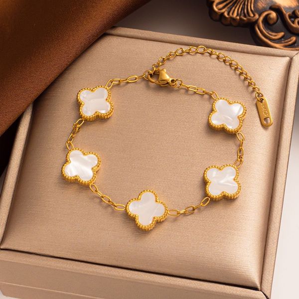 

Designer Luxury New Classic vanly cleefly Clover Pendants Women Four Leaf Pendant Necklaces Bracelet Earring Gold Silver Jewelry Womens Engagement Party Gift F7