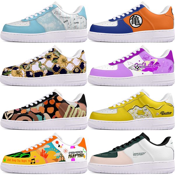 

DIY shoes winter beautiful lovely autumn mens Leisure shoes one for men women platform casual sneakers Classic cartoon graffiti trainers comfortable sports 78023
