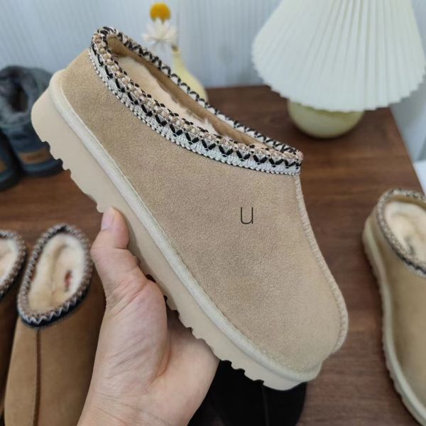 

Designer Boots Womens Tazz Tasman Slippers winter Australia Classic Mini Short Boots Men Suede wool plush Ankle Boots Chestnut Sand Mustard Seed Beige