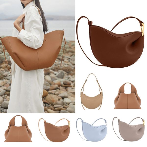 

Fashion Women Moon Bag Crossbody Designer Messenger High Quality Leather Shoulder Bag Simple Handbag 99 522, Dark grey