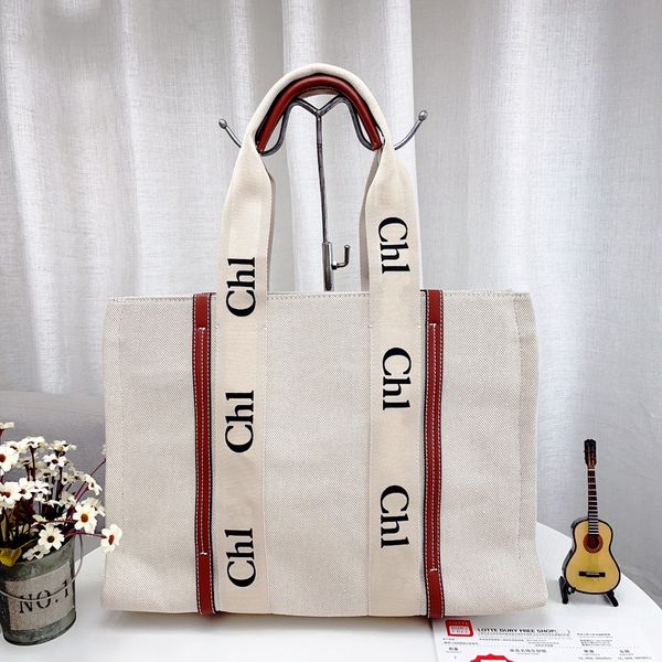 

Women handbags woody Tote shopping bag handbag high nylon hobo fashion linen Large Beach bags luxury designer travel Crossbody Shoulder bag Purses 001, #3 35cm