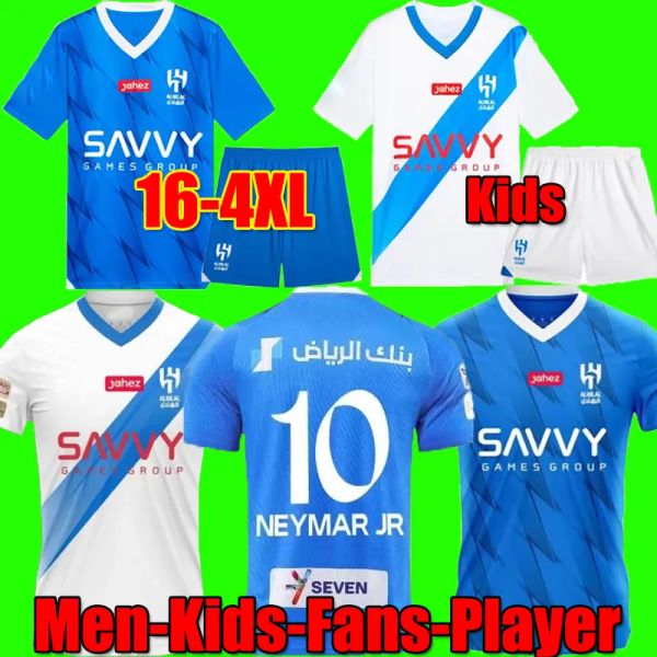 

XXXL 4XL 2023 2024 NEYMAR JR 10 Al Hilal Saudi soccer jerseys MALCOM NEVES SERGEJ VIETTO KOULIBALY LGHALO KANNO 3XL home away football shirt men top kids kit jersey, 23 24 home adult