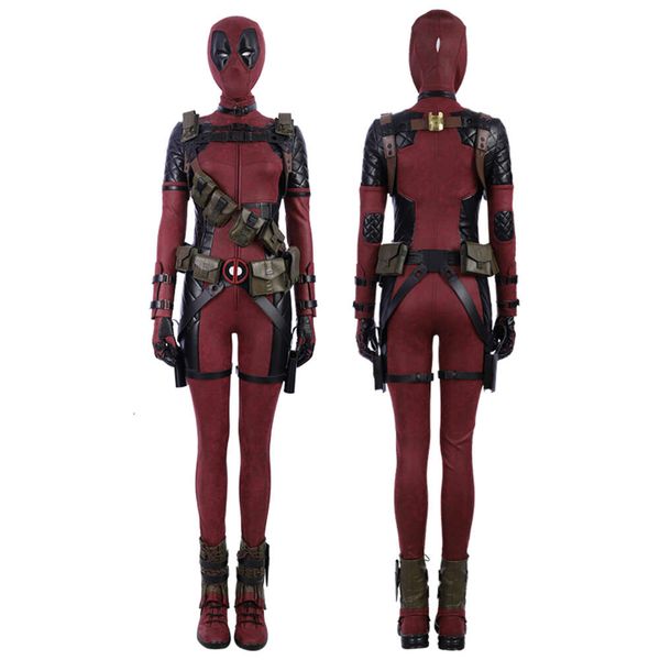 

Halloween Carnival Lady Dead Soldier Cosplay Costume Wanda Wilson Sexy Jumpsuit Heroine Full Set With Props