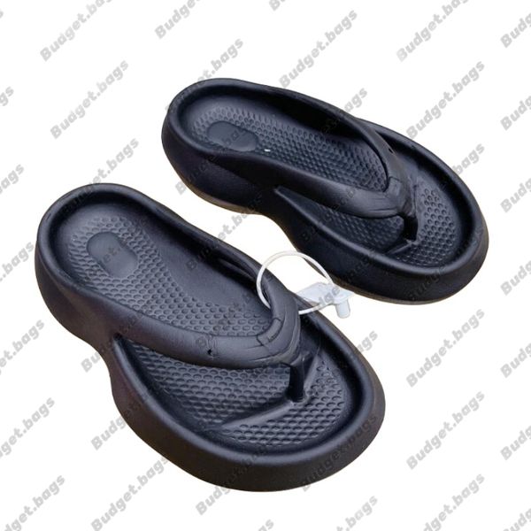

Fashion shoes mid-vintage thick-soled clip-on flip-flops slide, Black