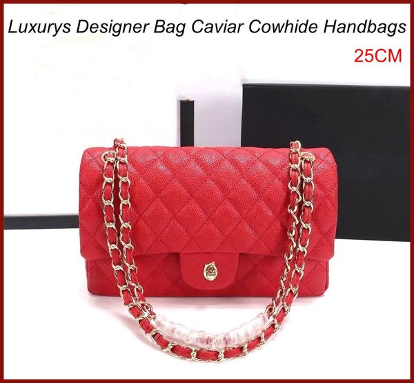 

Baby Handbags Luxuries Luxe Tote Bag Designer Bag Classic Caviar Cowhide Fashion Flap Bag Wallet Girl 7A Quality Expensive Luxuries Crossbody Bag Shoulder Handbags, 1 gold buckle