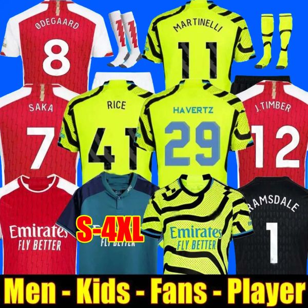 

XXXL 4XL 23 24 SAKA soccer jerseys RICE Jorginho Havertz JESUS SMITH ROWE Fans Player version MARTINELLI TIERNEY 2023 2024 TIMBER football shirt Men Kids kit 3rd away, 23 24 home adult+ patch2