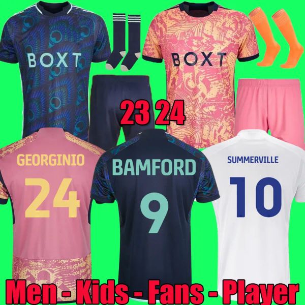 

BAMFORD PIROE Leeds Unitedes soccer jerseys 2023 2024 third AMPADU Adams Aaronson GRAY HARRISON SUMMERVILLE Men Kids Home Away orange football shirt XXXL 4XL, 23 24 away adult + patch2