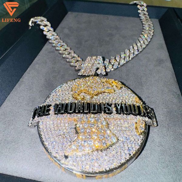 

Custom VVS Moissanite Ice Out Pass The Diamond Tester Gold Plated Sier Hip Hop Pendant