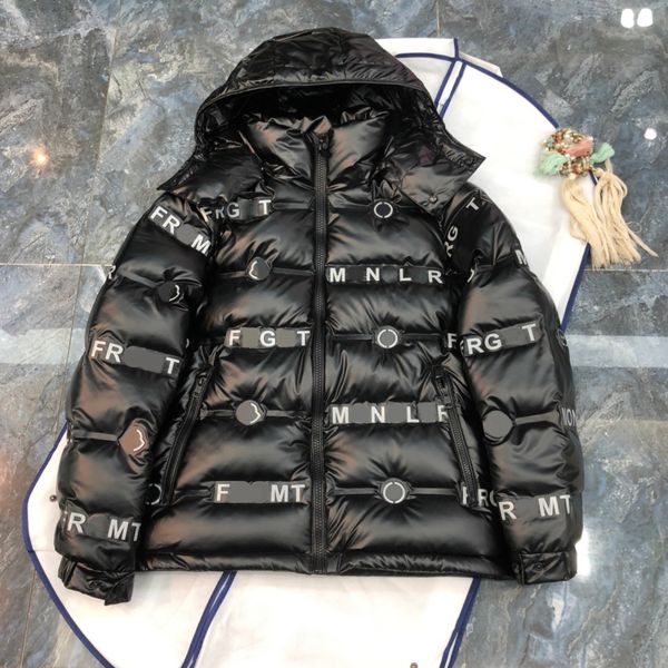 

2023 designer mens down jackets embroidered badge womens hooded outerwear parkas winter warm puffer jacket mens clothing S-XXL, 1_color