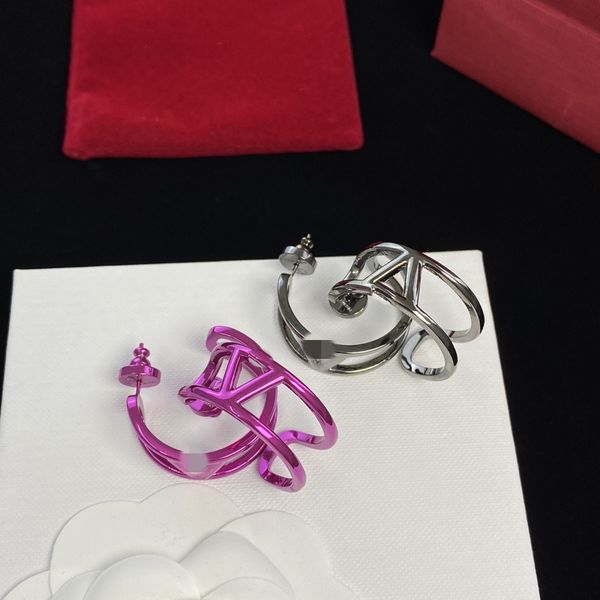 

New Fashion Earrings Womens Big Circle Simple Stud Hoop Earrings for Woman-1