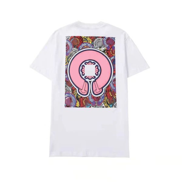 

luxury fashion mens t shirts ch brand men tees horseshoe cross designer tshirts summer loose women shirt classic man hip hop sweater sanskr, White;black