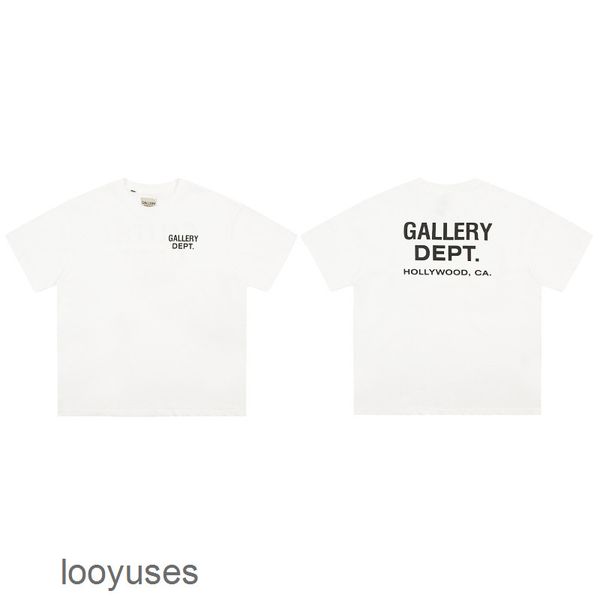 

dept tee designer galleryes t 2022 shirts street fashion printed letters casual men's women's loose short sleeve batch, White;black