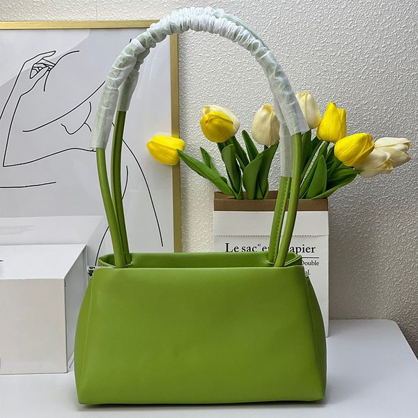 

2022 new high end womens messenger bag shoulder bag simple fashion luxury handbag classic double handle style suitable for any match with la
