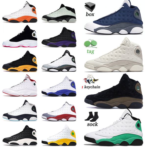 

2022 new arrival mens basketball shoes 13 13s xiii og jumpman flint phantom olive lucky green hyper royal reverse bred outdoor sneakers