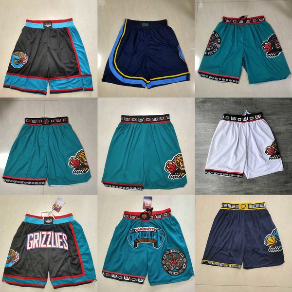 

memphis''grizzlies''men throwback basketball shorts pocket, Black
