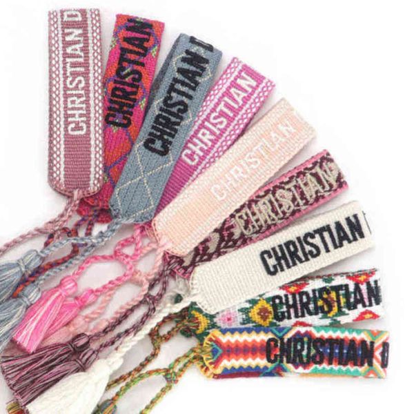 

brand designers adjustable bracelet luxury woven friendship bangle for women men vintage braided bangles embroidery tassel bracelets jewelry, Golden;silver