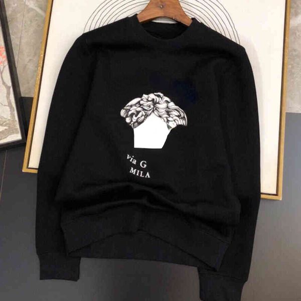 

hoodie sweatshirt v designer sweater medusa men's long sleeve t shirt, Black