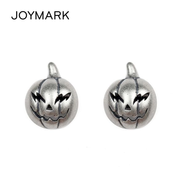 

charm cute halloween pumpkin s925 sterling silver earrings personalized punk stud women fashion ear jewelry tse432 220901, Golden