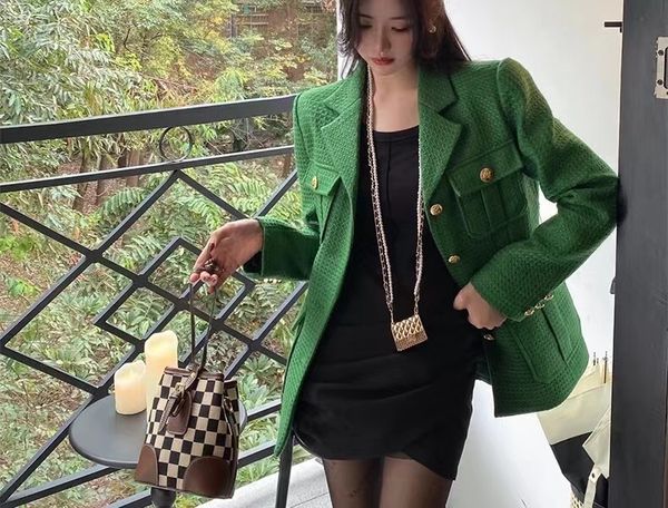 

cel women's brand jacket 2022 new autumn winter fashion suit jacket designer logo jacket casual spring coat cardigan birthday christmas, Black;brown