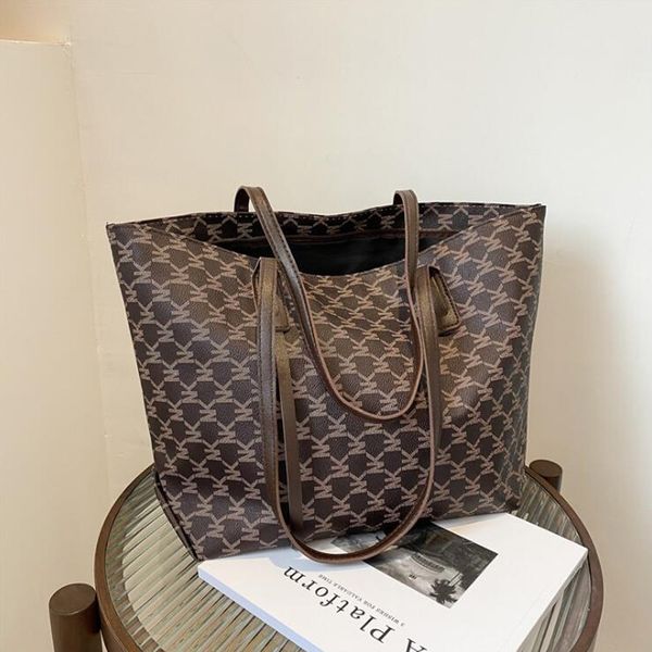 

shopping bags simple design casual tote large capacity women shoulder bag fashion handbags ladies handle 220901