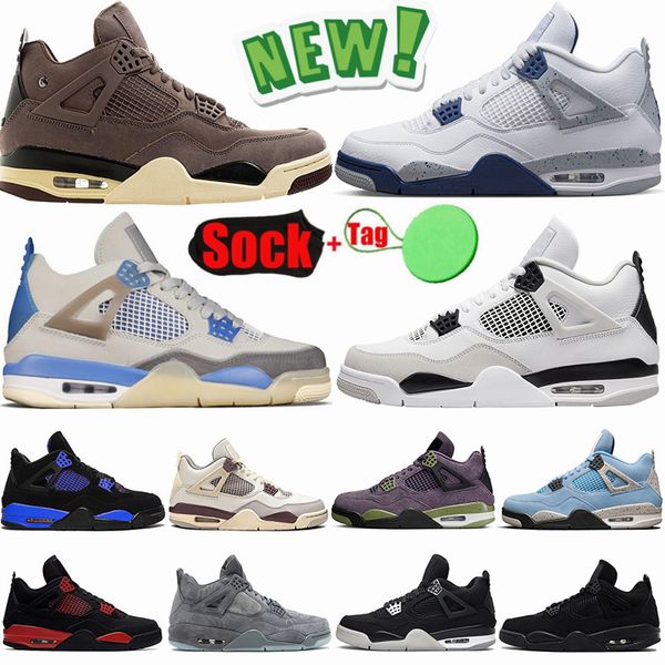 

military black sports shoes jumpman 4 4s violet ore canyon purple midnight navy fire red thunder cat mens womens basket sneaker university b
