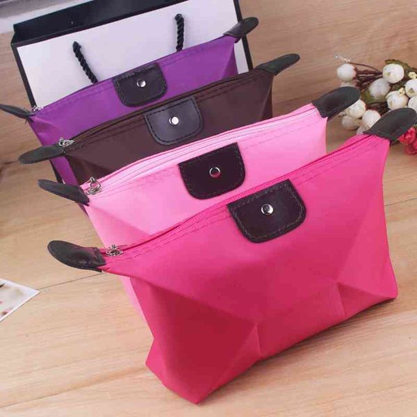

solid color makeup storage bag high capacity cosmetic toiletry organizer tool travel portable round dustproof cover waterproof storages vtmt