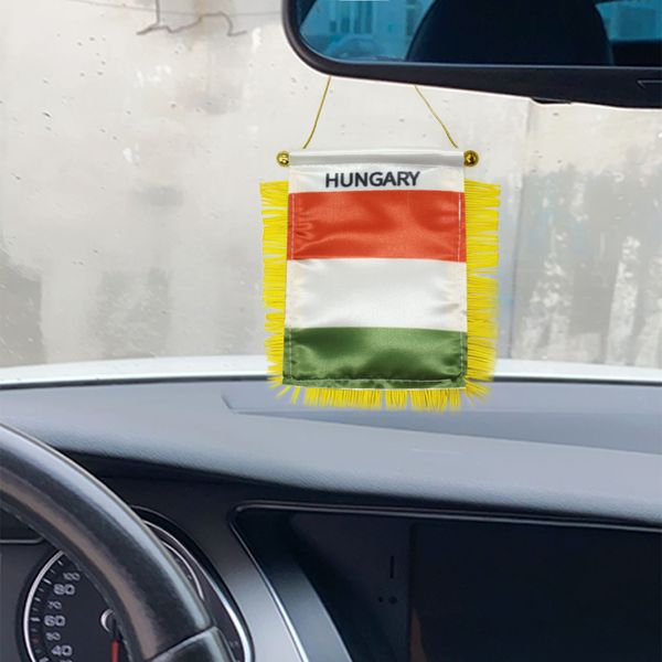 

hungary window hanging flag 10x15 cm double sided mini hanging flags with suction cup for home office door decor