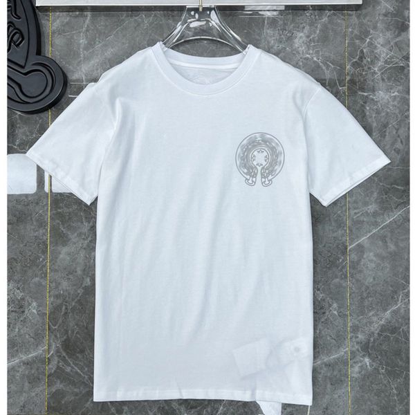 

men's fashion ch t shirts brand man t-shirt luxury summer women cross sanskrit tees letter designer tshirts boy loose round neck shirt, White;black