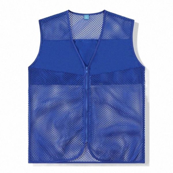 

men's vests men's vests blue mesh fishing net cloth vest custom safety v-neck sleeveless for men oversize xxxl boys work cycling y, Black;white
