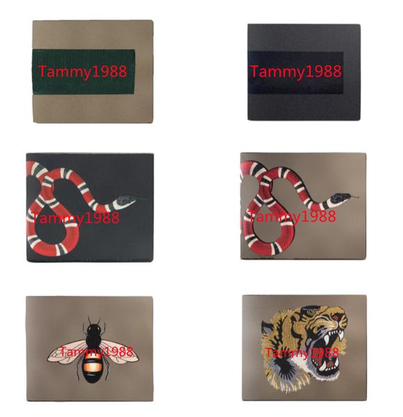 

luxury designer card holders wallets 5a genuine leather snake men fashion small coin purses holder with box women's key wallet handbags, Red;black