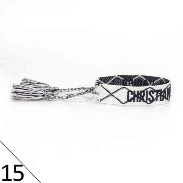 

brand luxury braided bracelet adjustable woven friendship bangle for womens mens designer letter embroidery rope bracelets jewelry gift code, Golden;silver